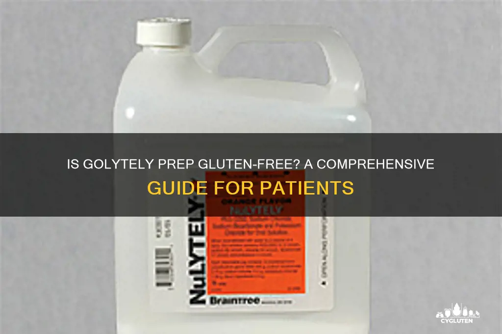 is golytely prep gluten free