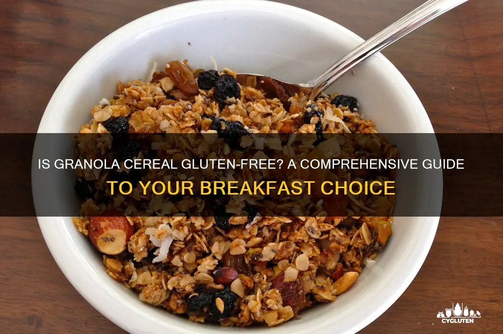is granola cereal gluten free