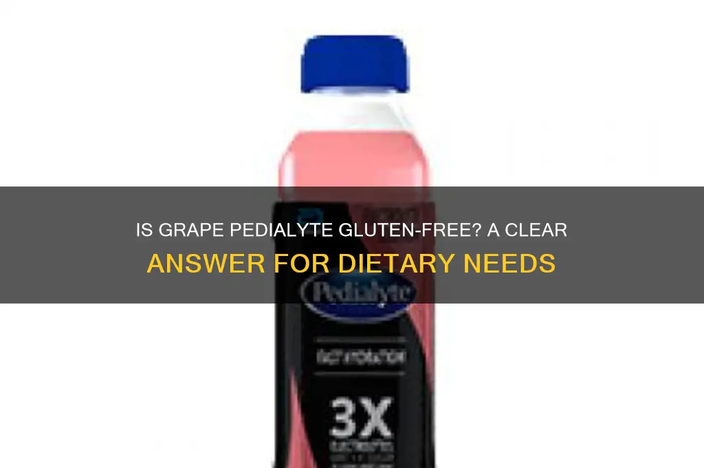 is grape pedialyte gluten free