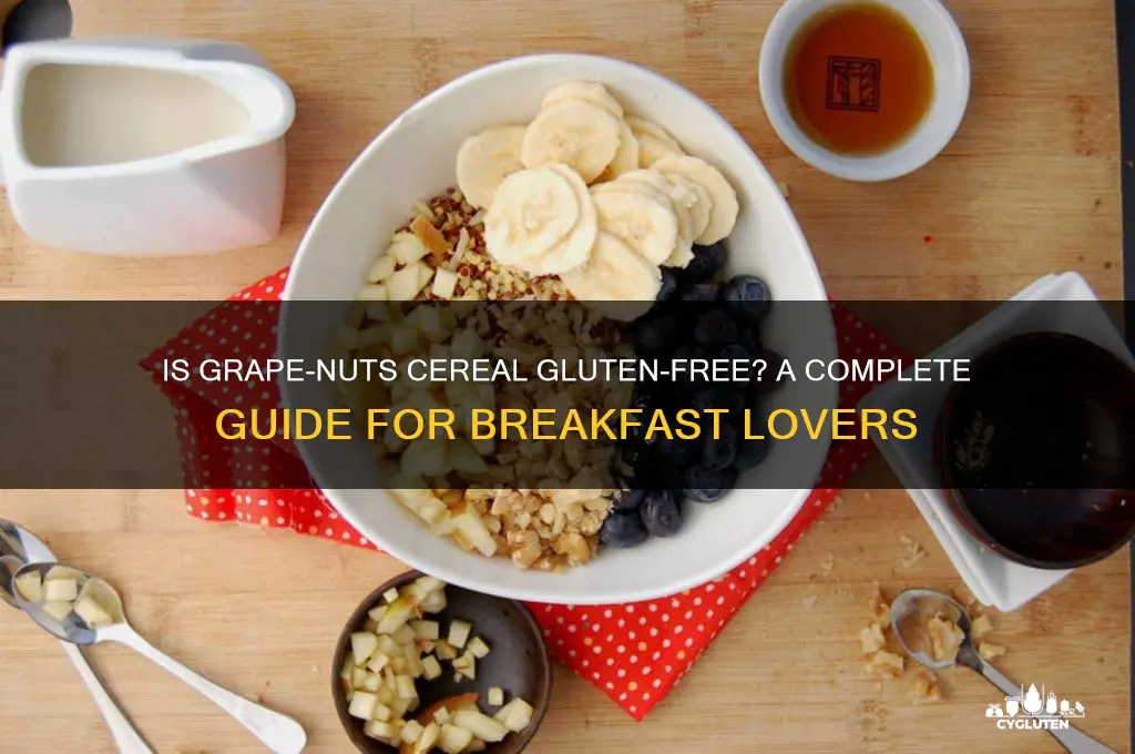 is grapenut cereal gluten free