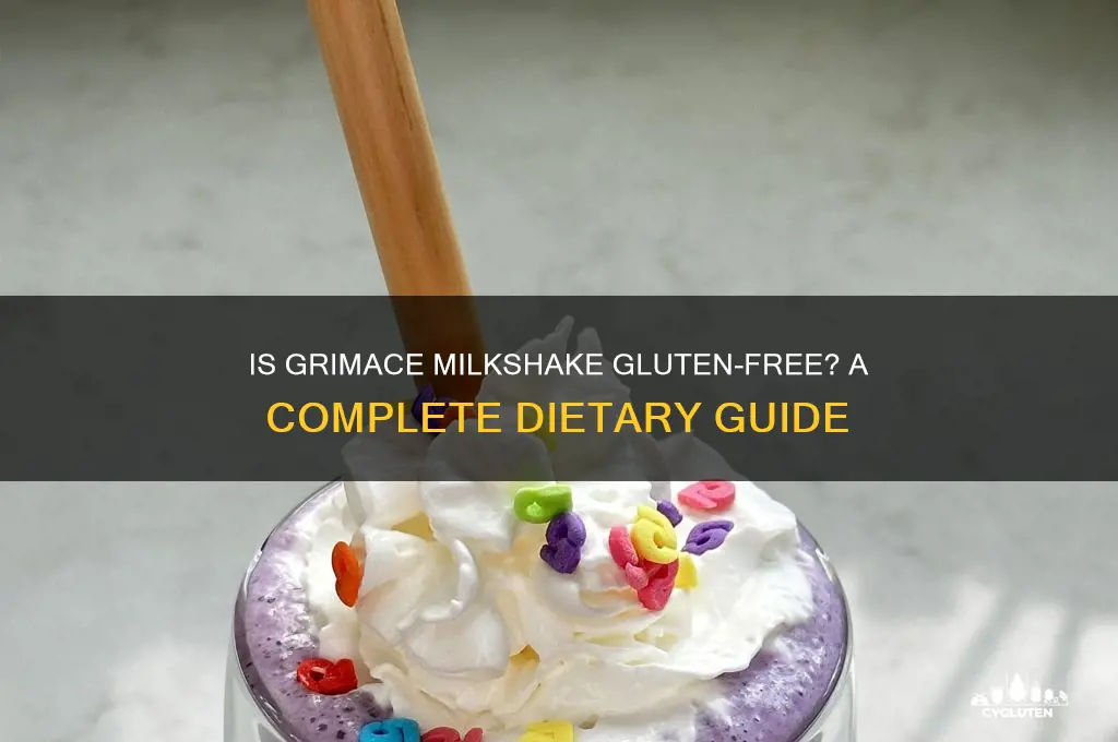 is grimace milkshake gluten free