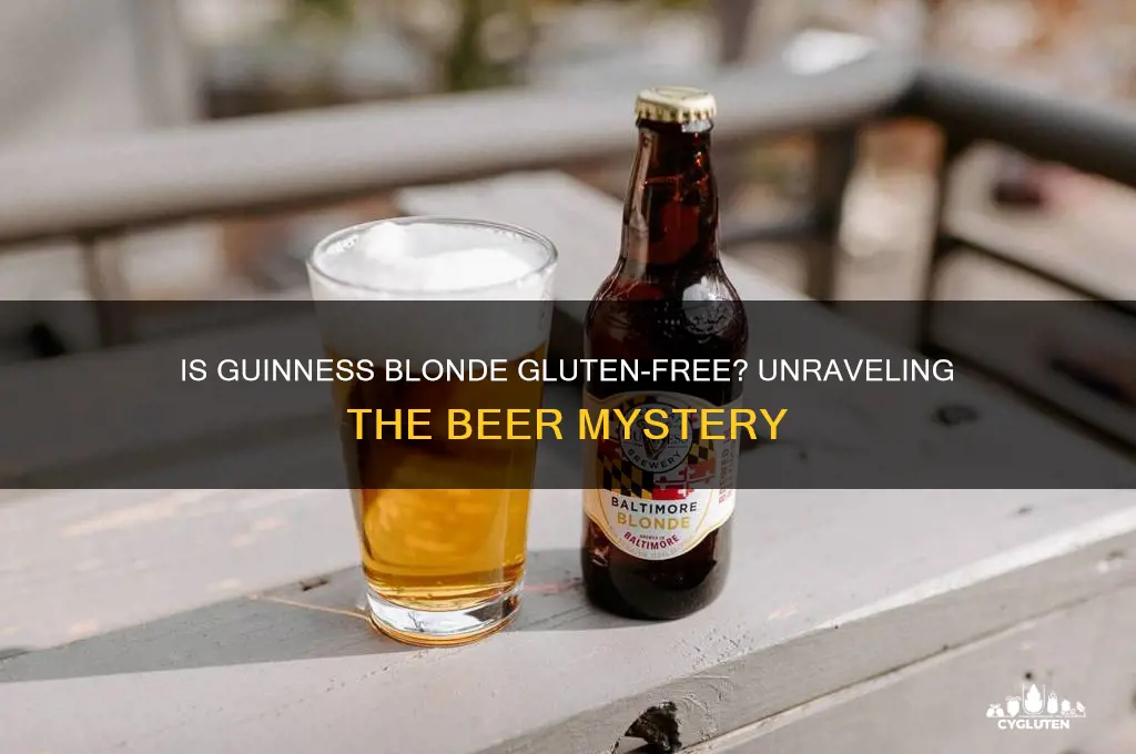 is guinness blonde gluten free