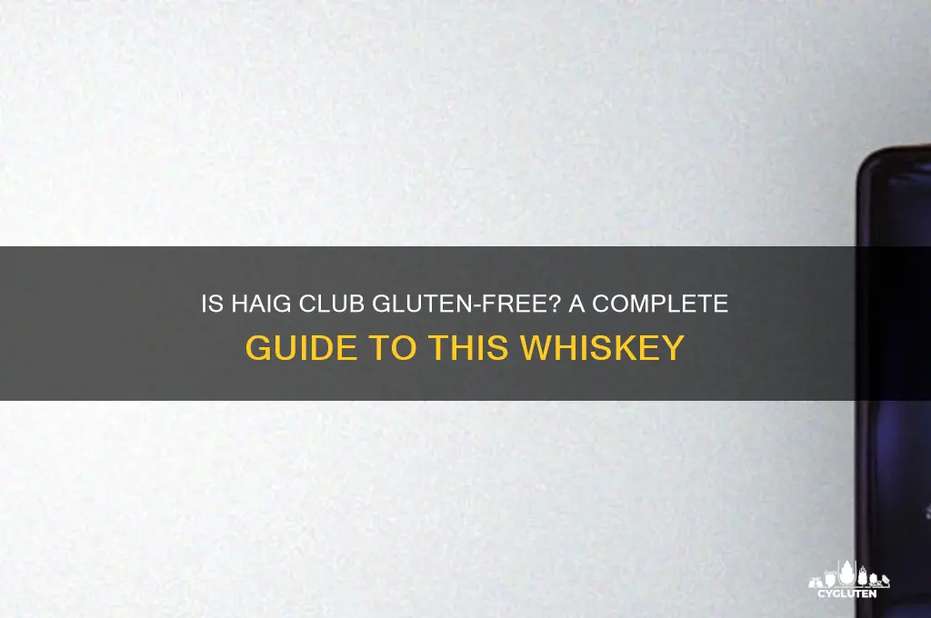 is haig club gluten free
