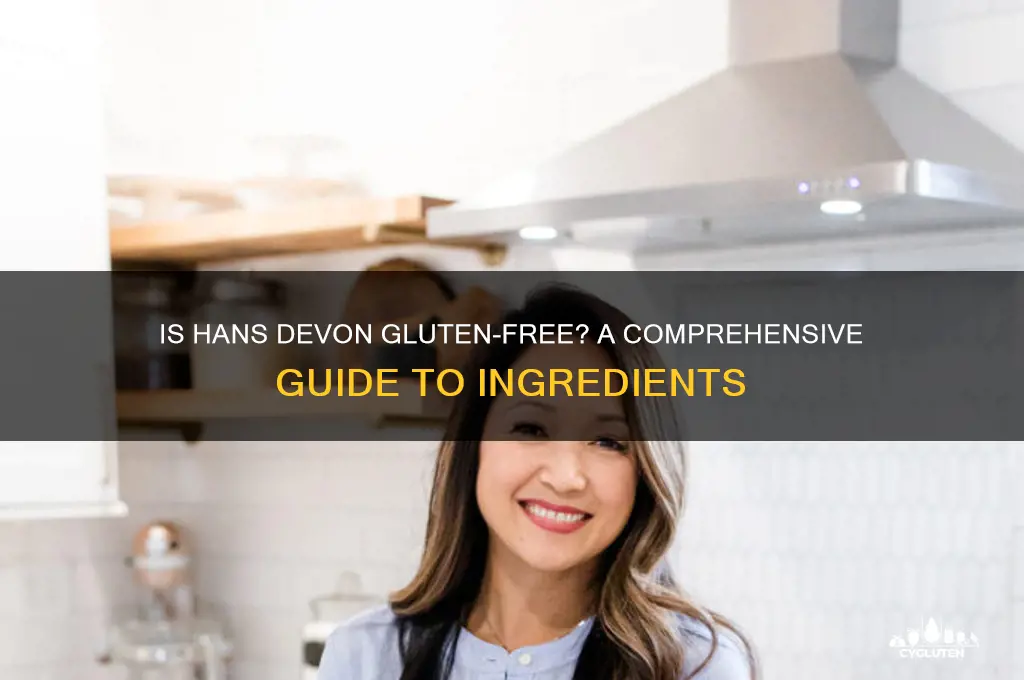 is hans devon gluten free