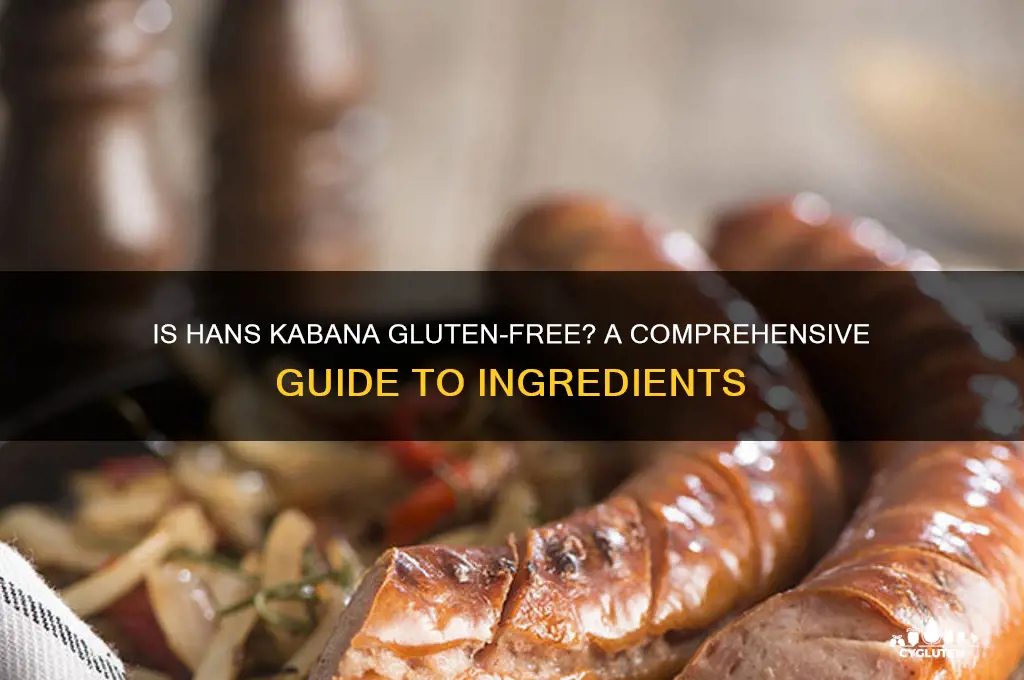 is hans kabana gluten free