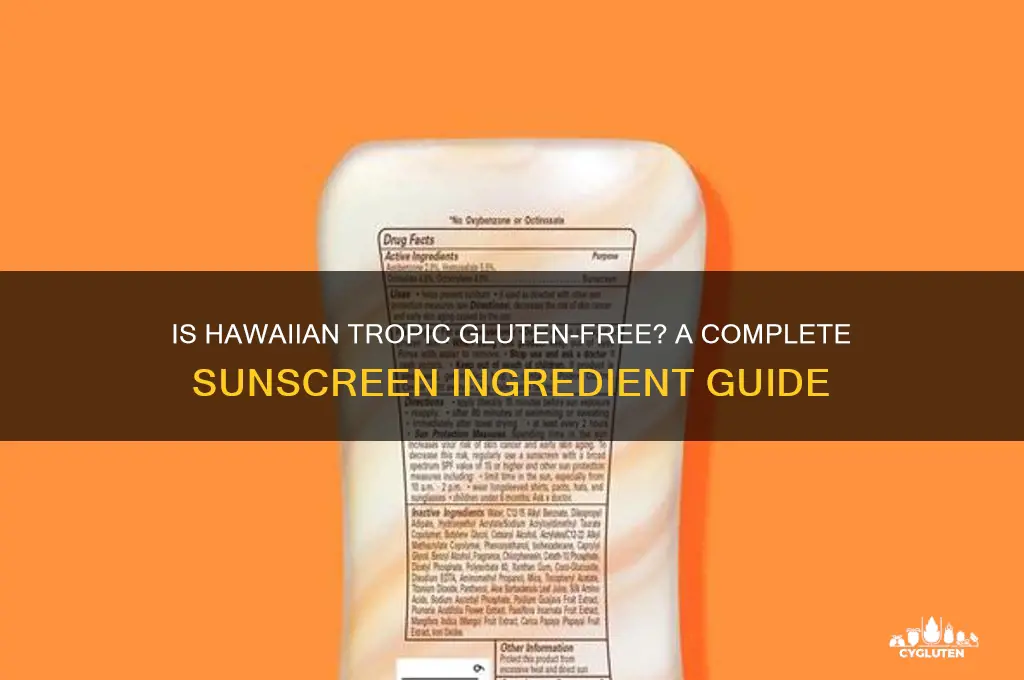 is hawaiian tropic gluten free