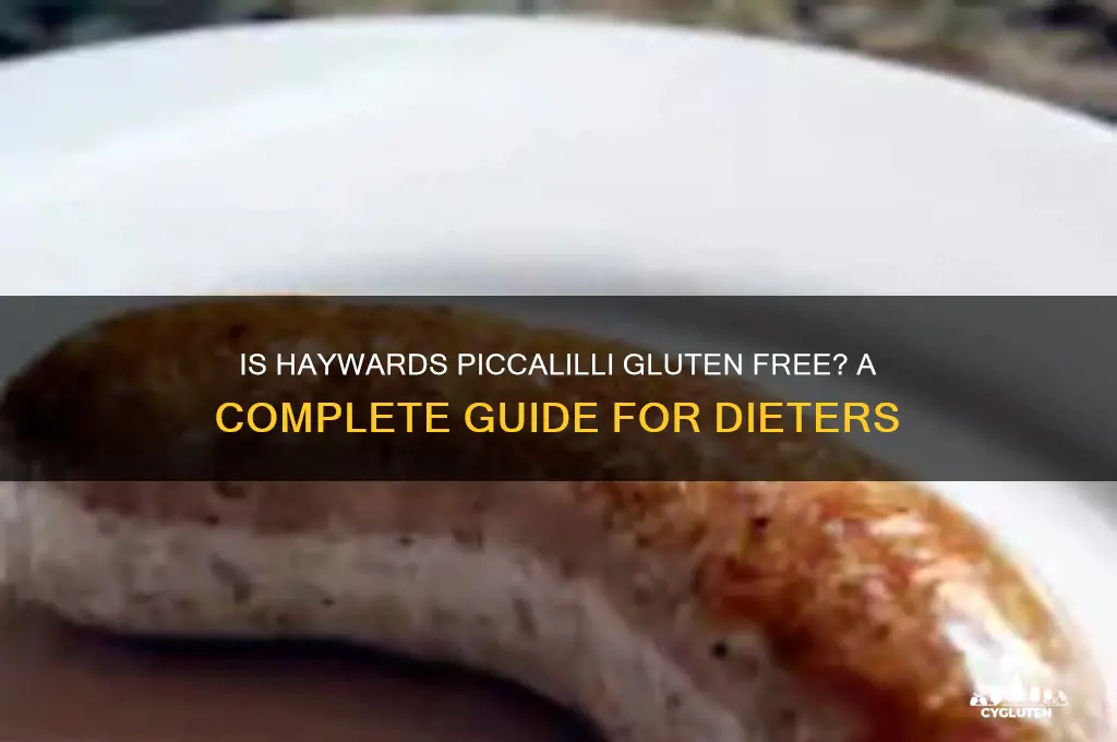 is haywards piccalilli gluten free