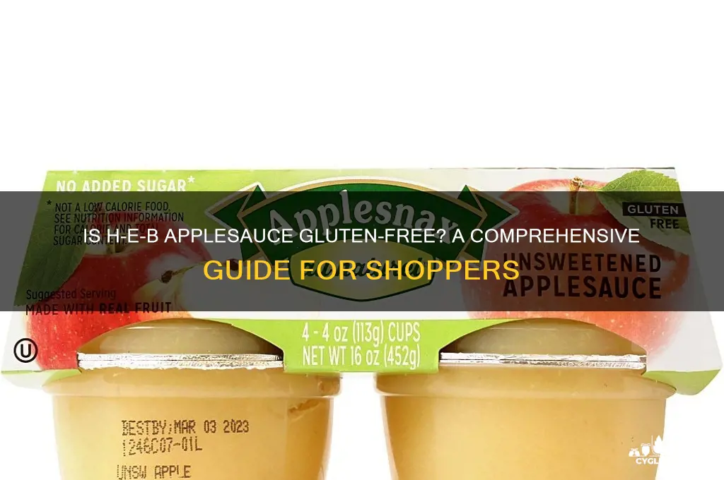 is heb applesauce gluten free
