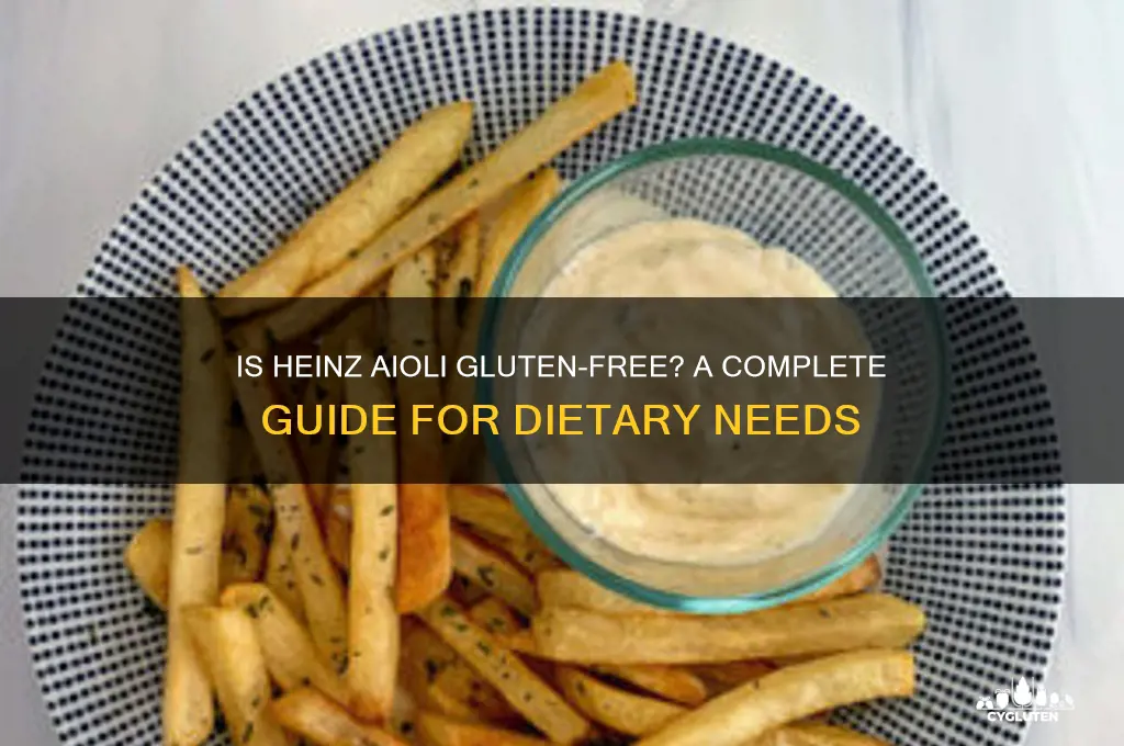 is heinz aioli gluten free