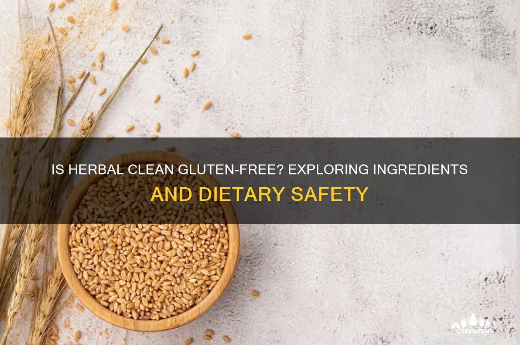 is herbal clean gluten free