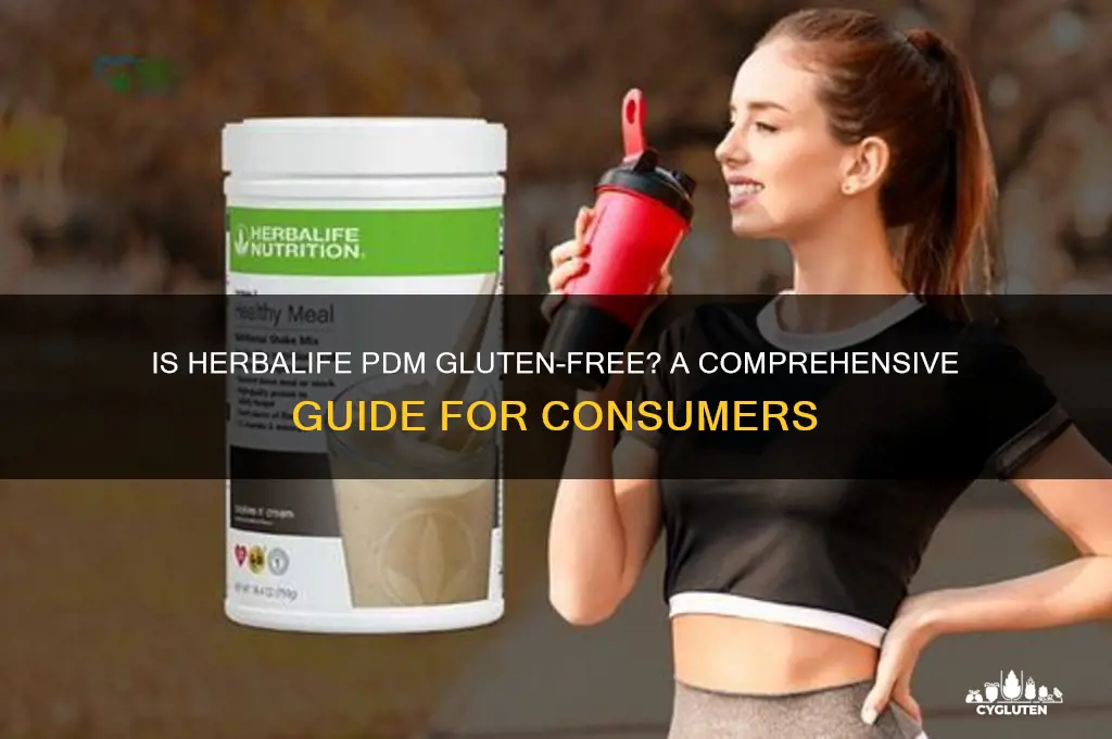 is herbalife pdm gluten free