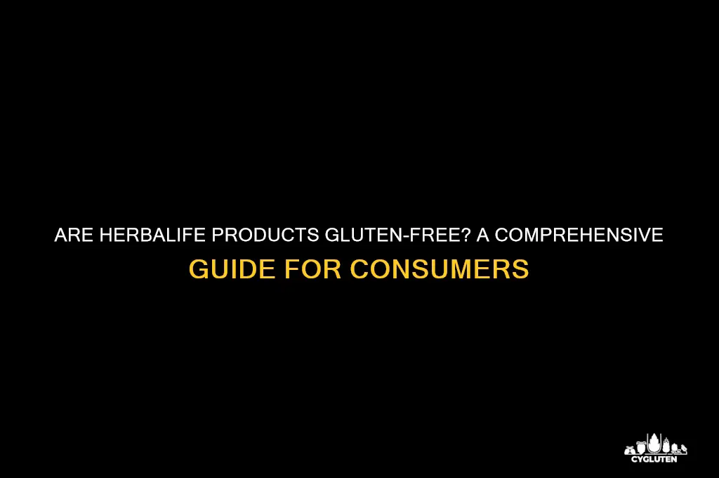 is herbalife products gluten free