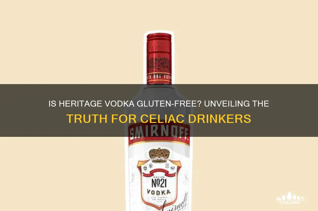 is heritage vodka gluten free