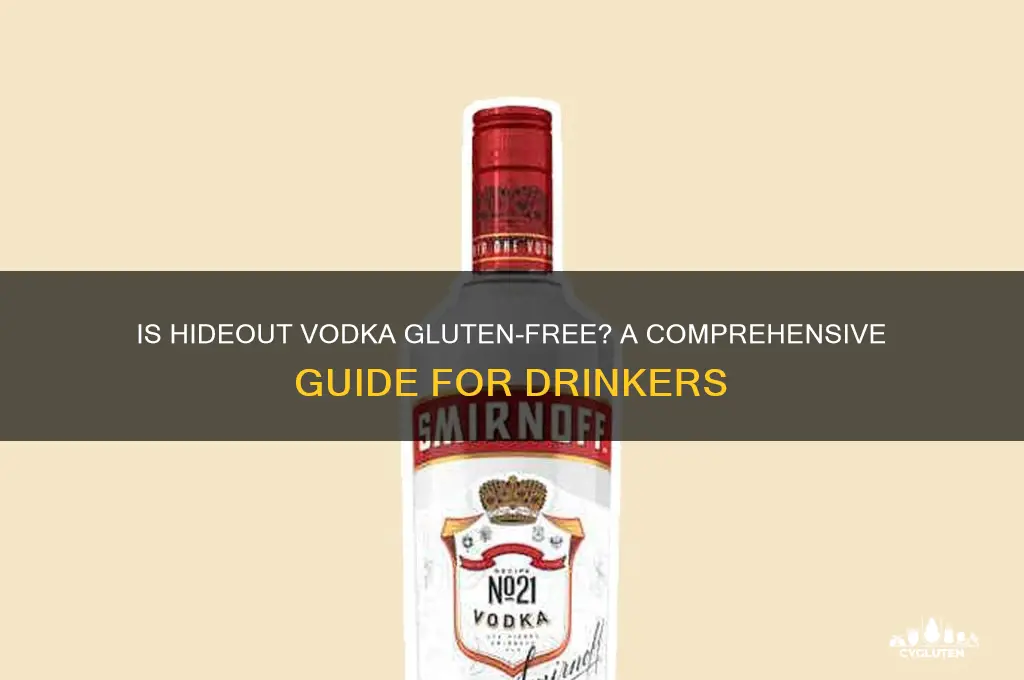 is hideout vodka gluten free