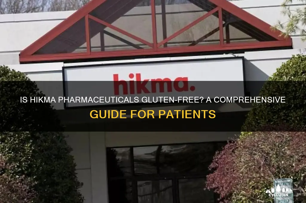 is hikma pharmaceuticals gluten free