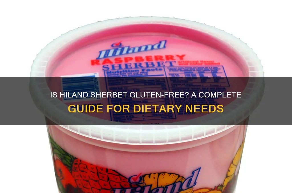 is hiland sherbet gluten free