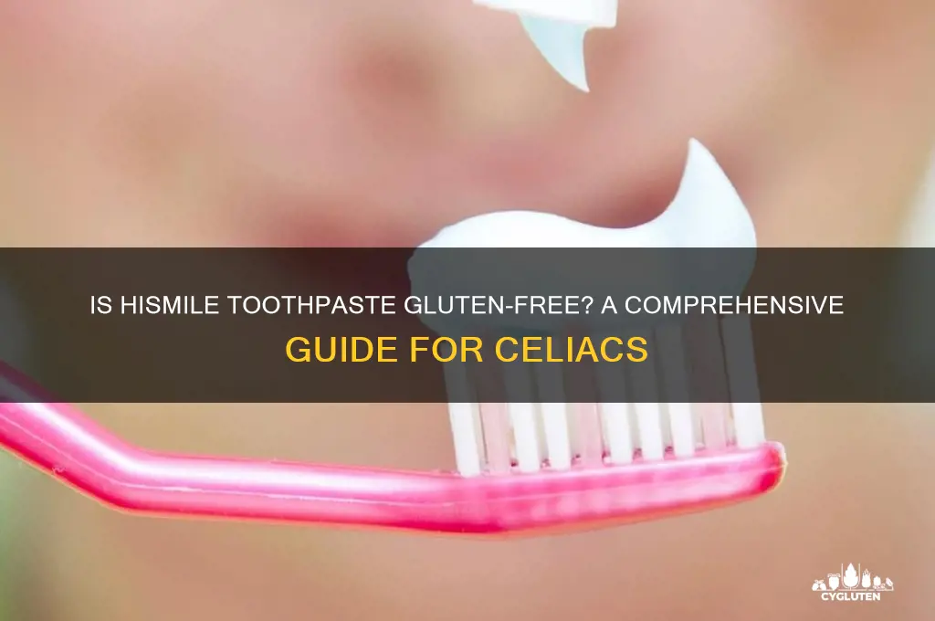 is hismile toothpaste gluten free