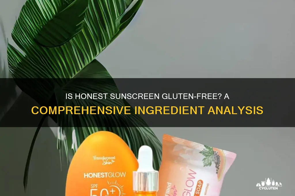 is honest sunscreen gluten free