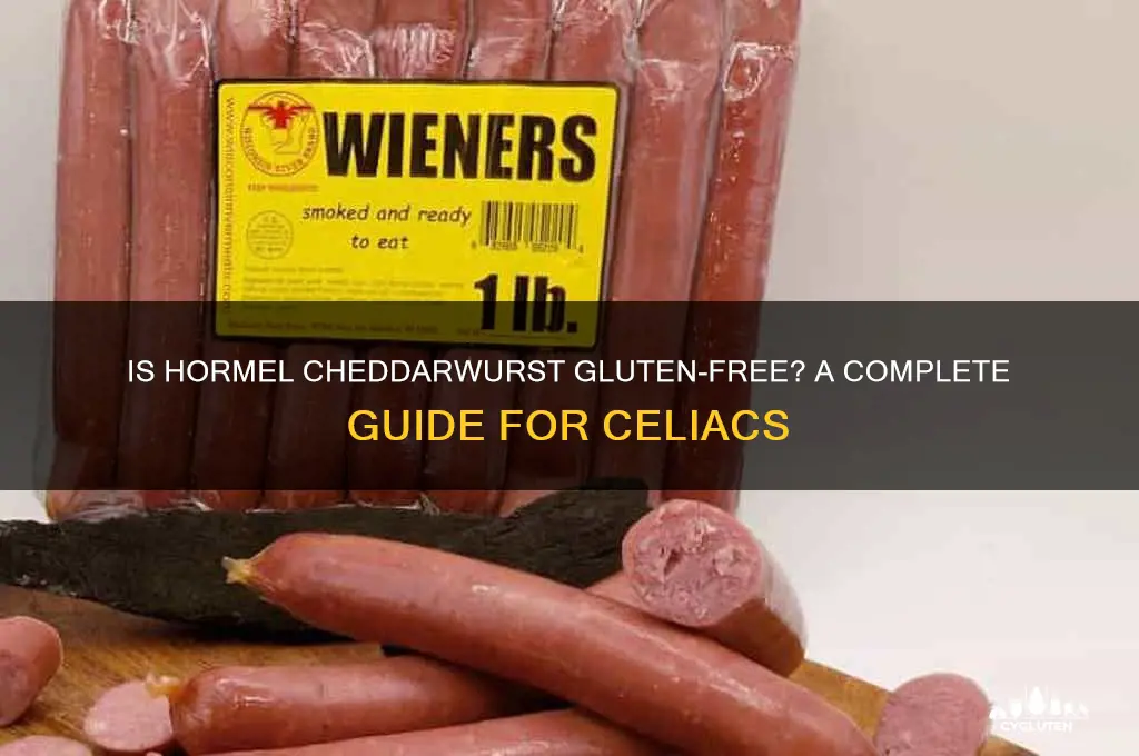 is hormel cheddarwurst gluten free