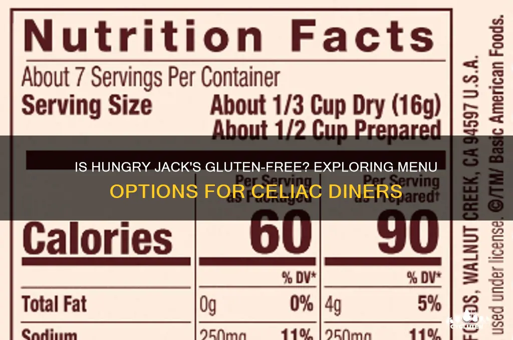 is hungry jacks gluten free