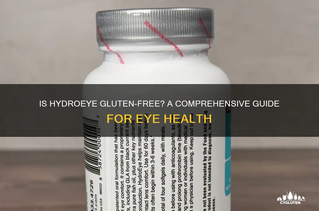 is hydroeye gluten free