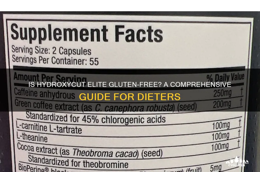 is hydroxycut elite gluten free