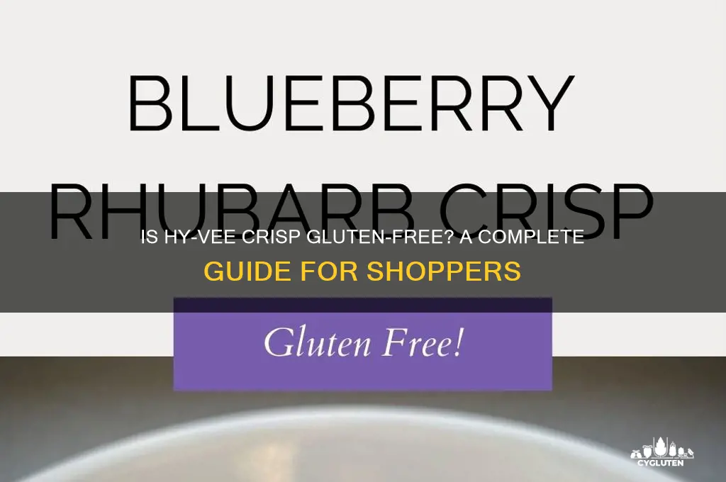 is hyvee crisp gluten free