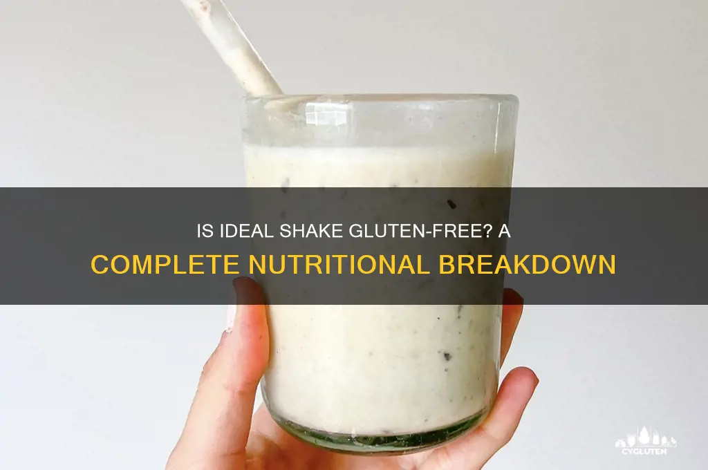 is ideal shake gluten free