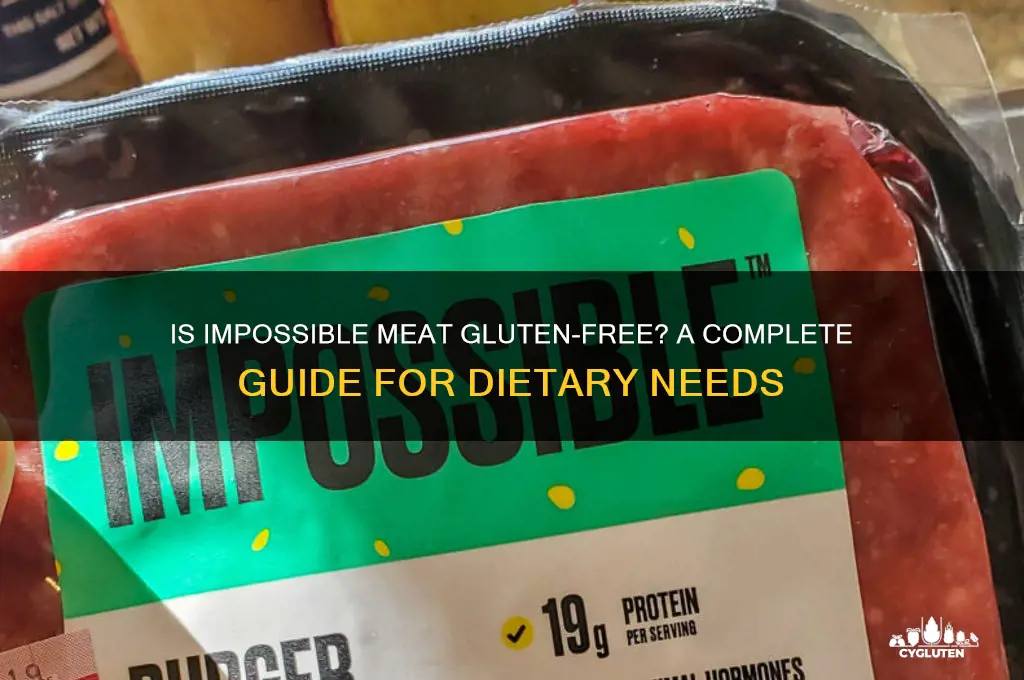 is impossible meat gluten free