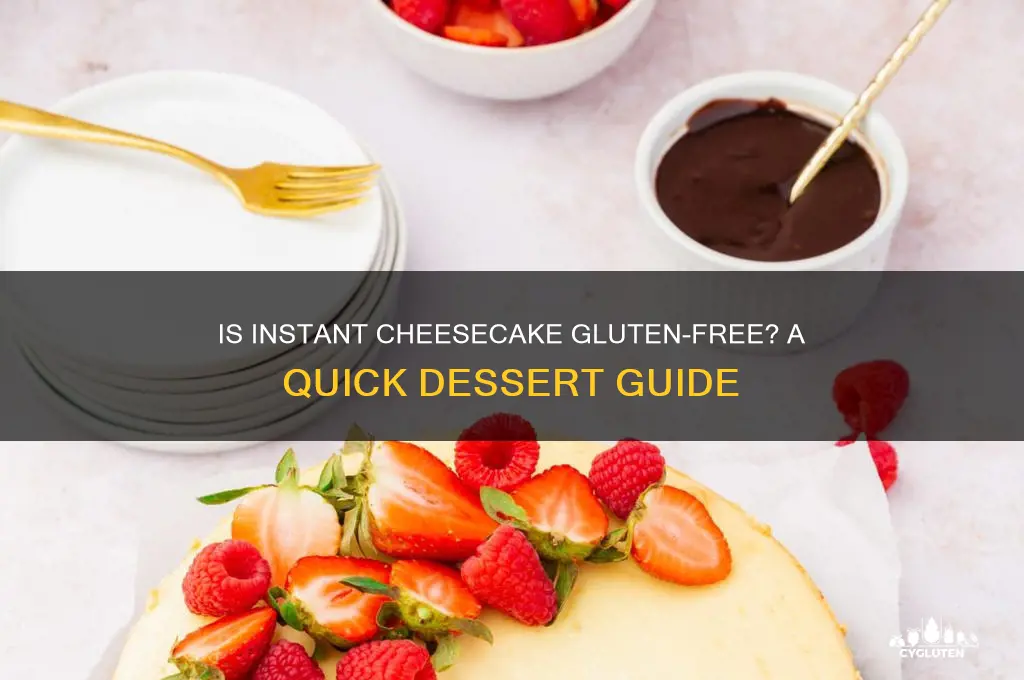 is instant cheesecake gluten free