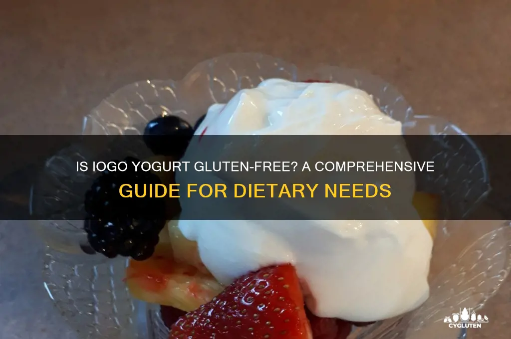 is iogo yogurt gluten free