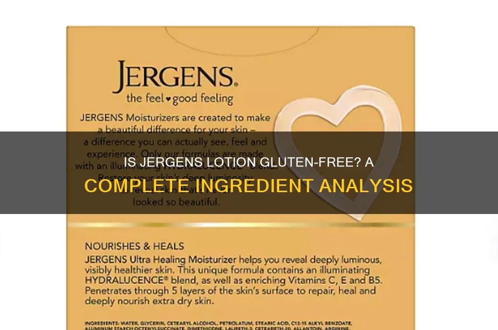 is jergens lotion gluten free