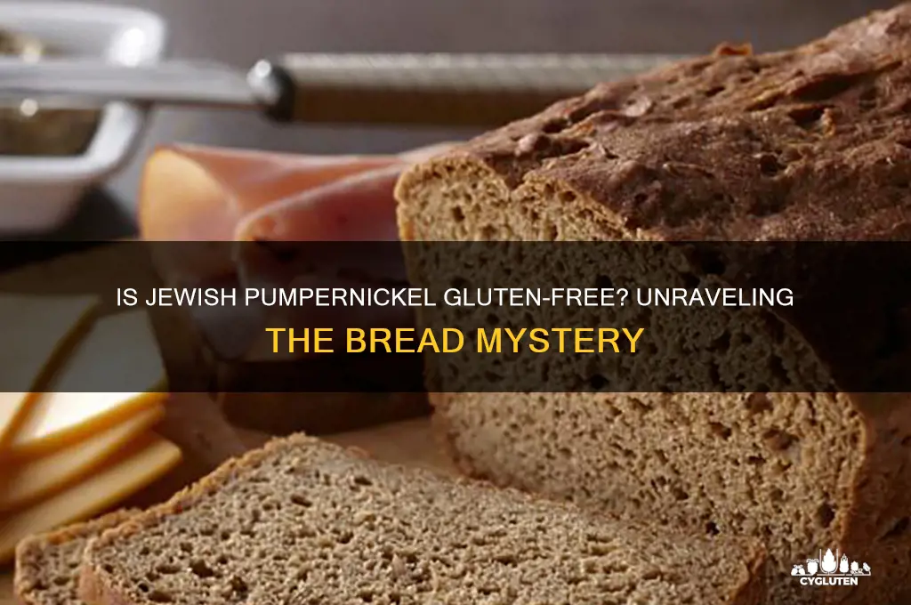 is jewish pumpernickel gluten free