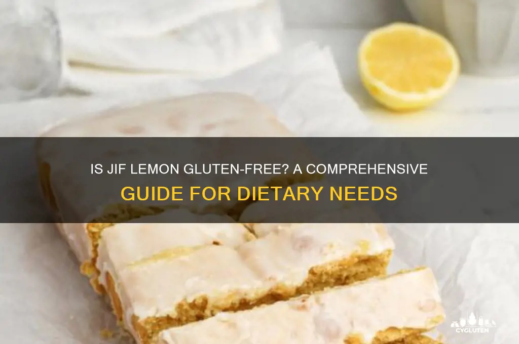 is jif lemon gluten free