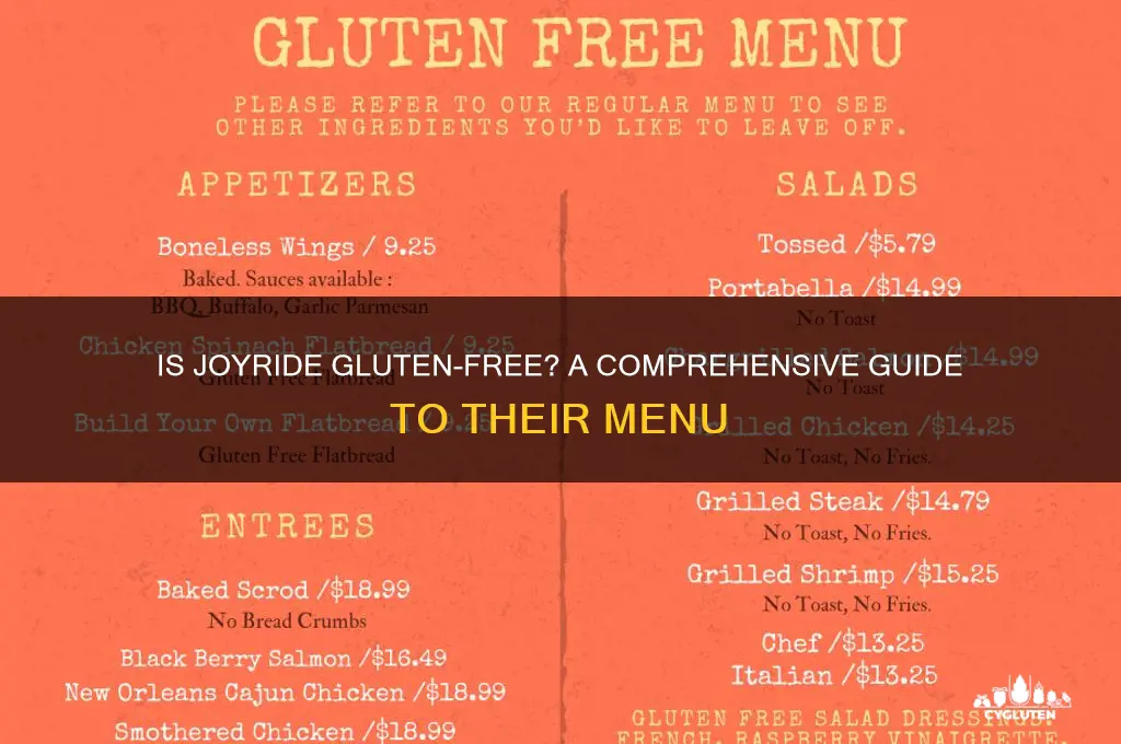 is joyride gluten free
