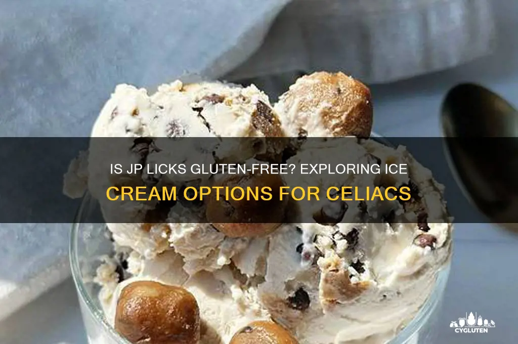 is jp licks gluten free