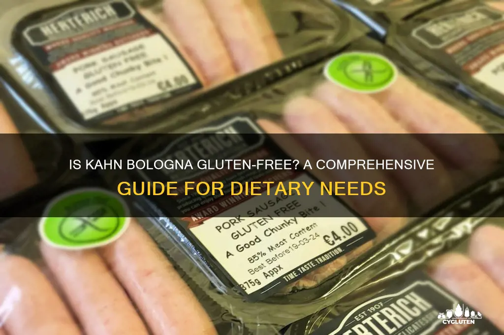 is kahn bologna gluten free