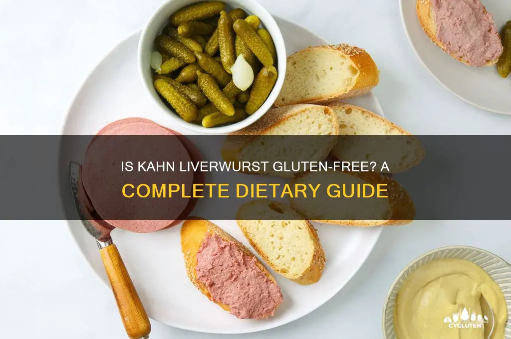 is kahn liverwurst gluten free