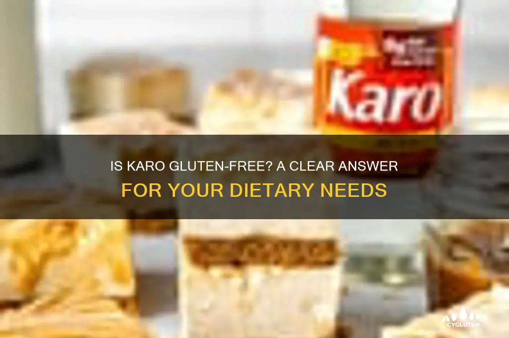 is karo gluten free