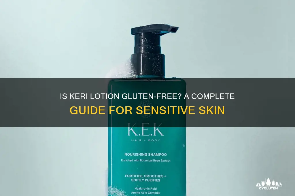 is keri lotion gluten free
