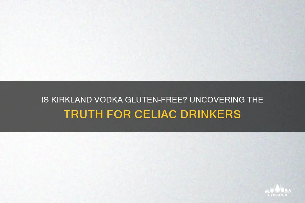 is kirkland vodka gluten free