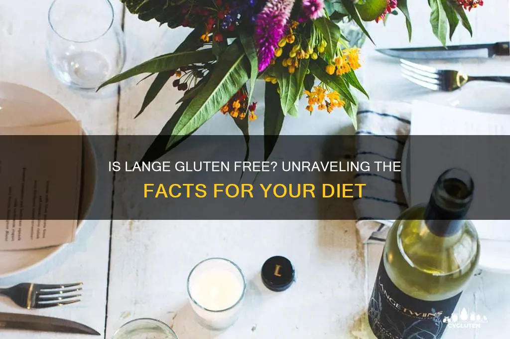 is lange gluten free