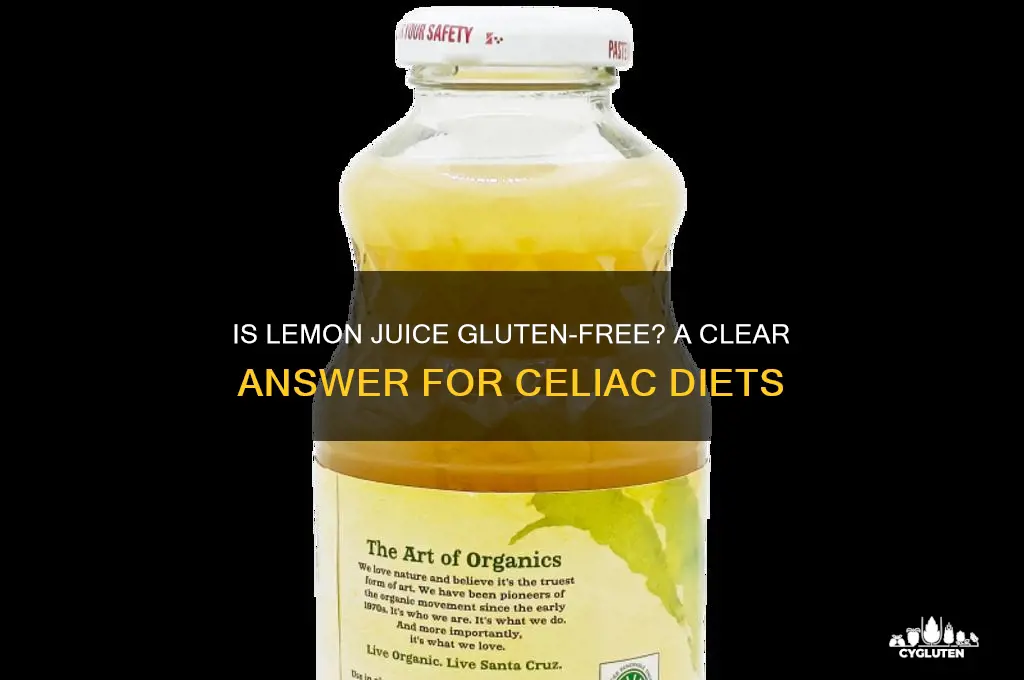 is lemon juice gluten free
