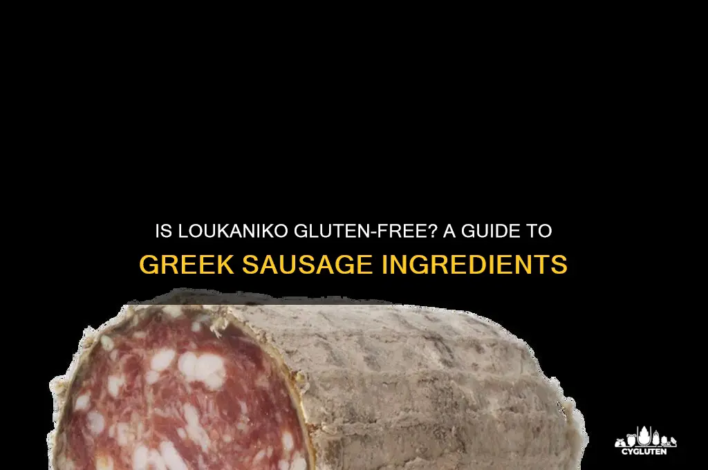 is loukaniko gluten free
