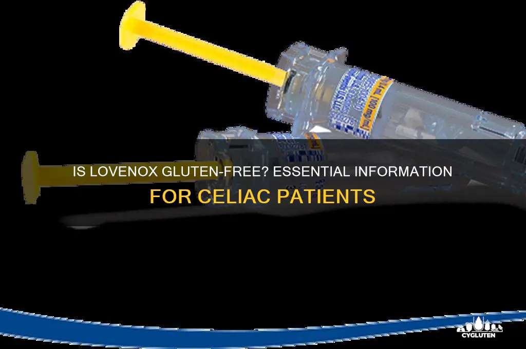 is lovenox gluten free