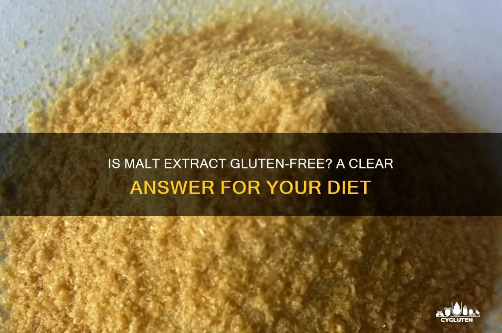 is malt extract gluten free