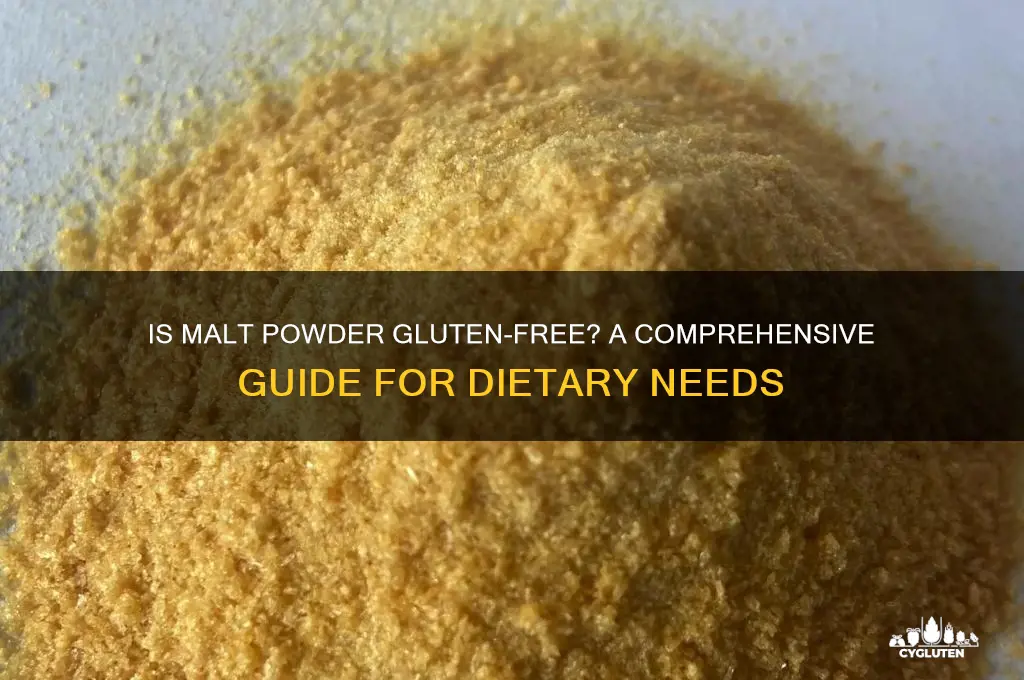 is malt powder gluten free