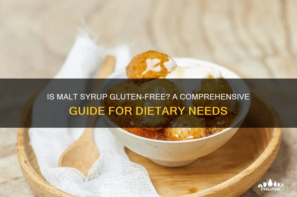 is malt syrup gluten free