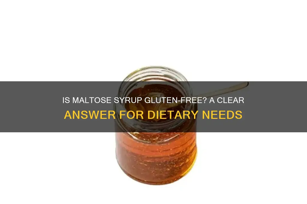 is maltose syrup gluten free