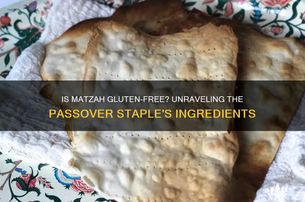 is matzah gluten free
